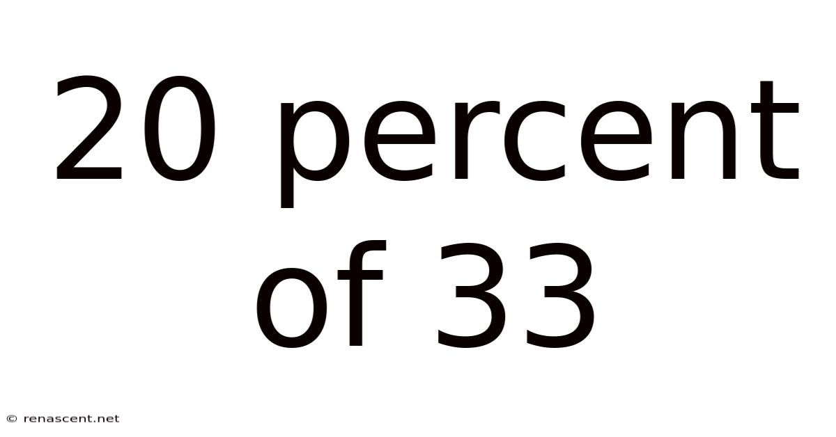 20 Percent Of 33