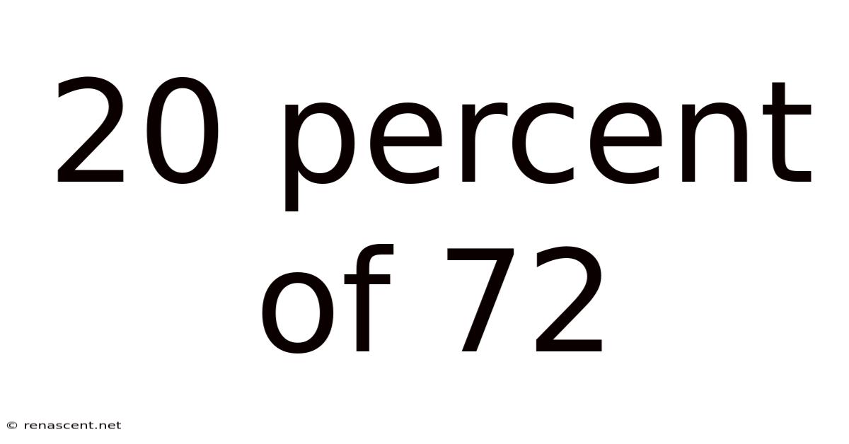 20 Percent Of 72