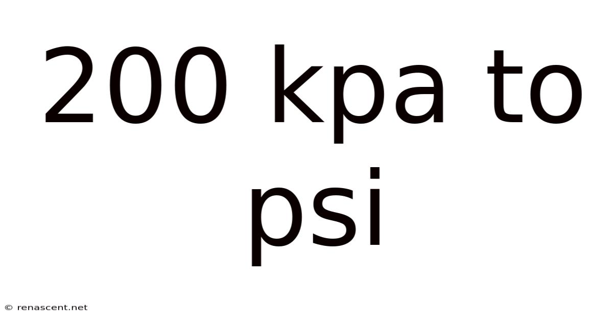 200 Kpa To Psi