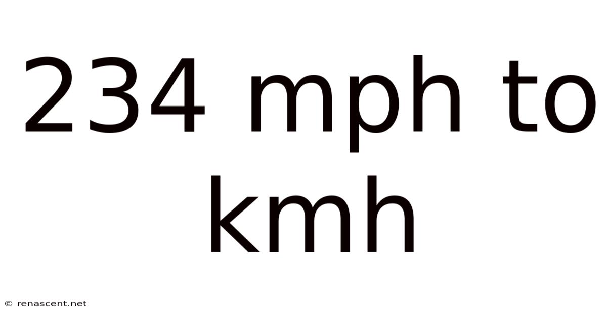234 Mph To Kmh