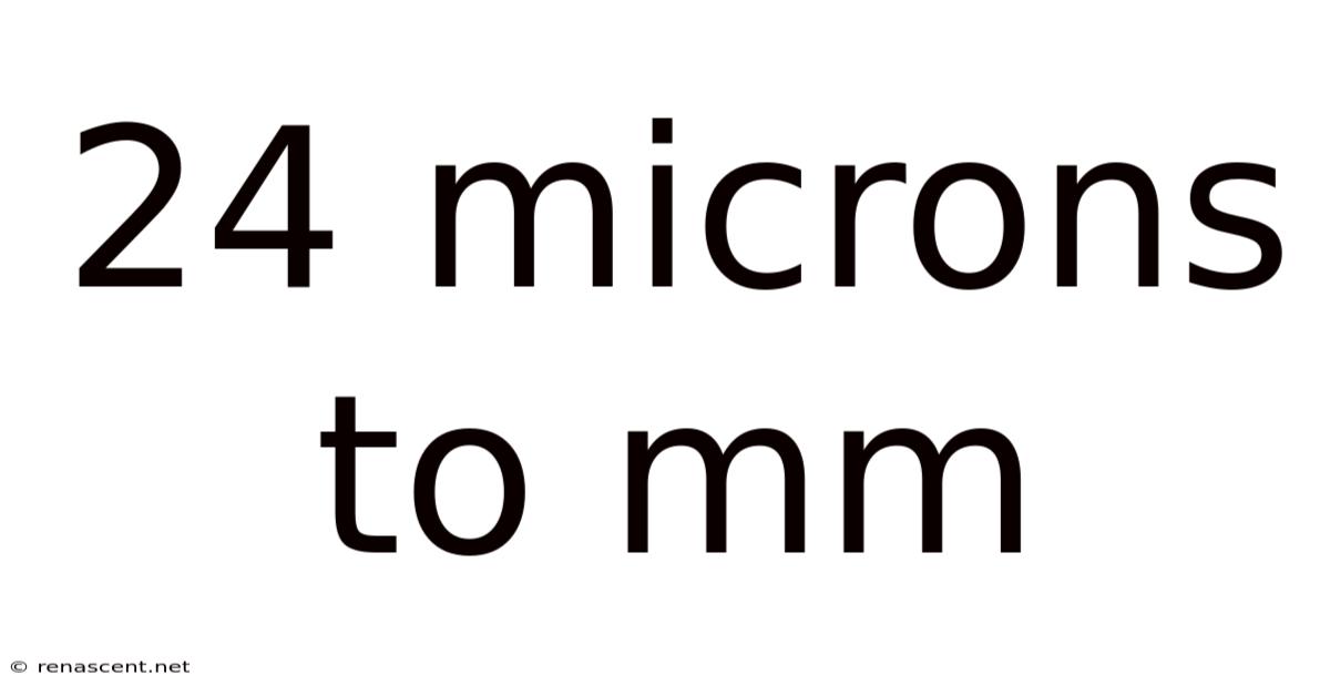 24 Microns To Mm