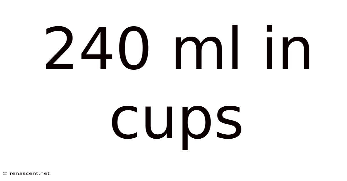 240 Ml In Cups