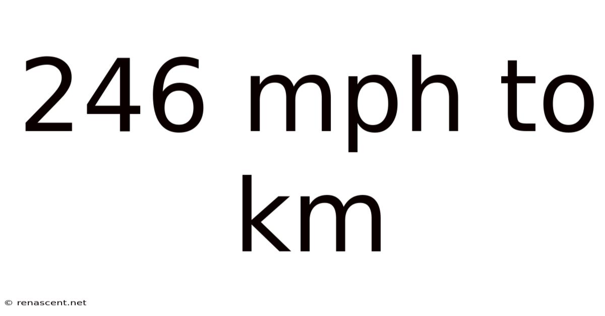 246 Mph To Km
