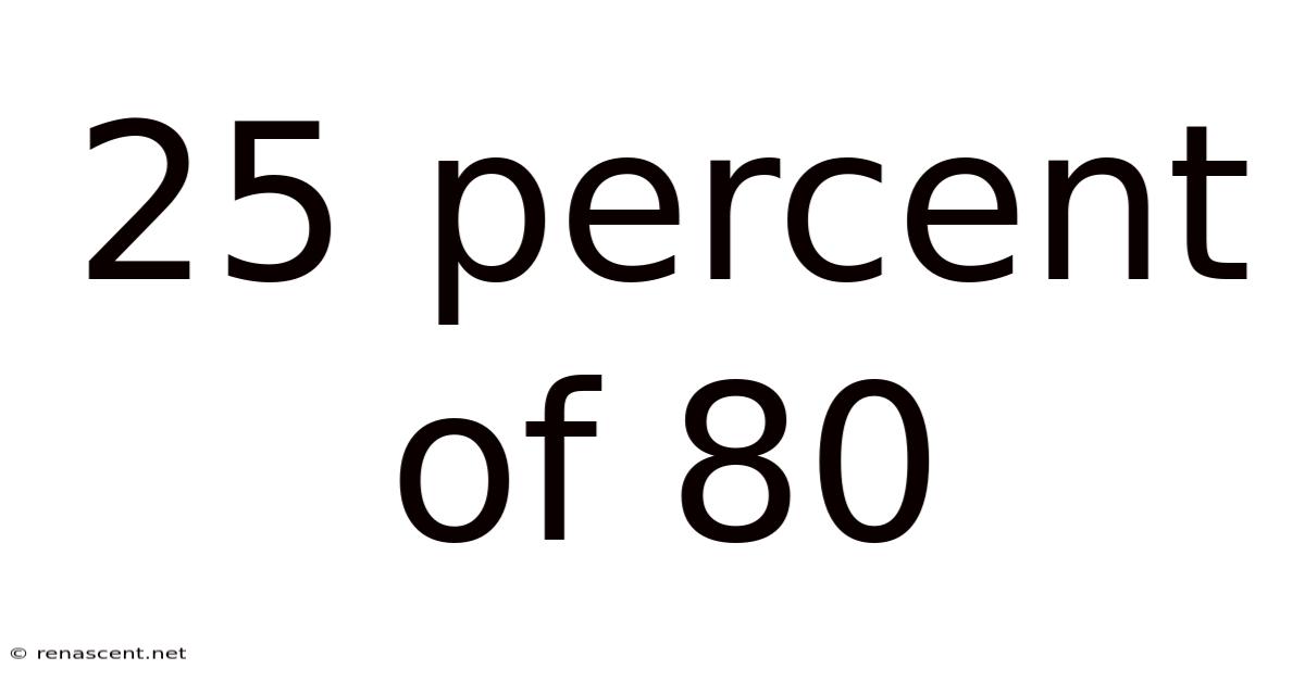 25 Percent Of 80