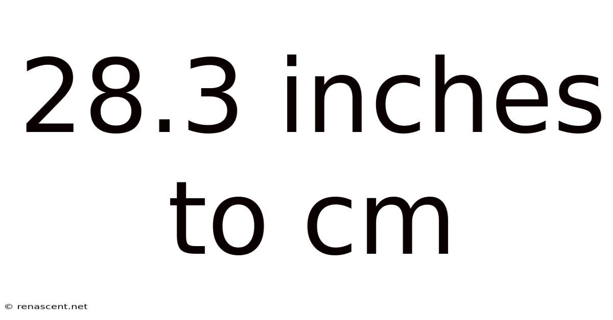 28.3 Inches To Cm