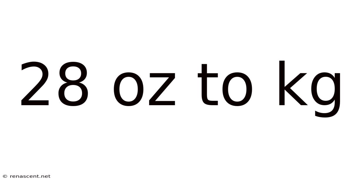 28 Oz To Kg