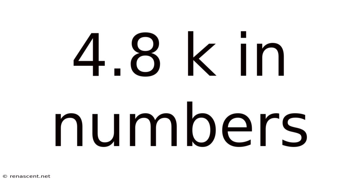 4.8 K In Numbers