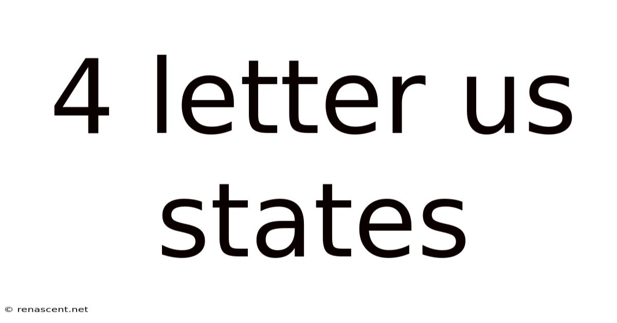 4 Letter Us States