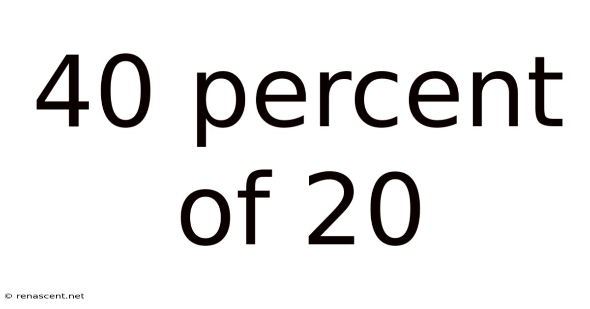 40 Percent Of 20
