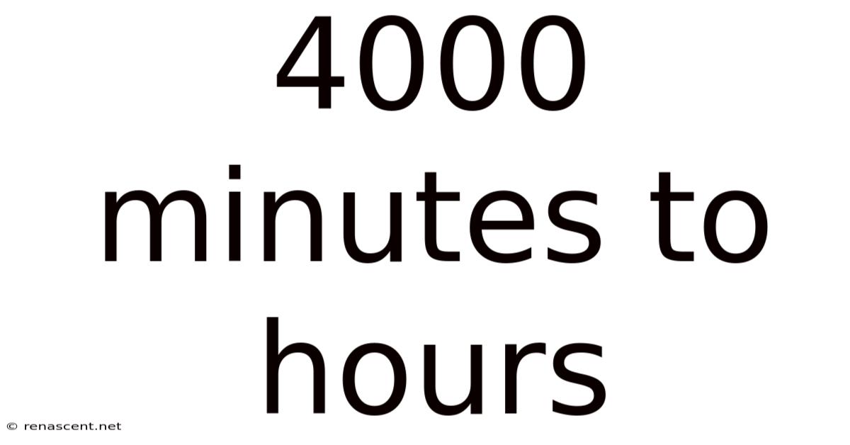 4000 Minutes To Hours