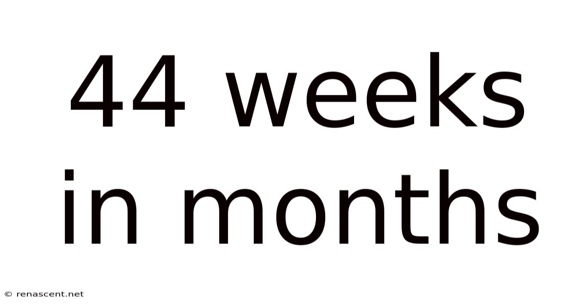 44 Weeks In Months