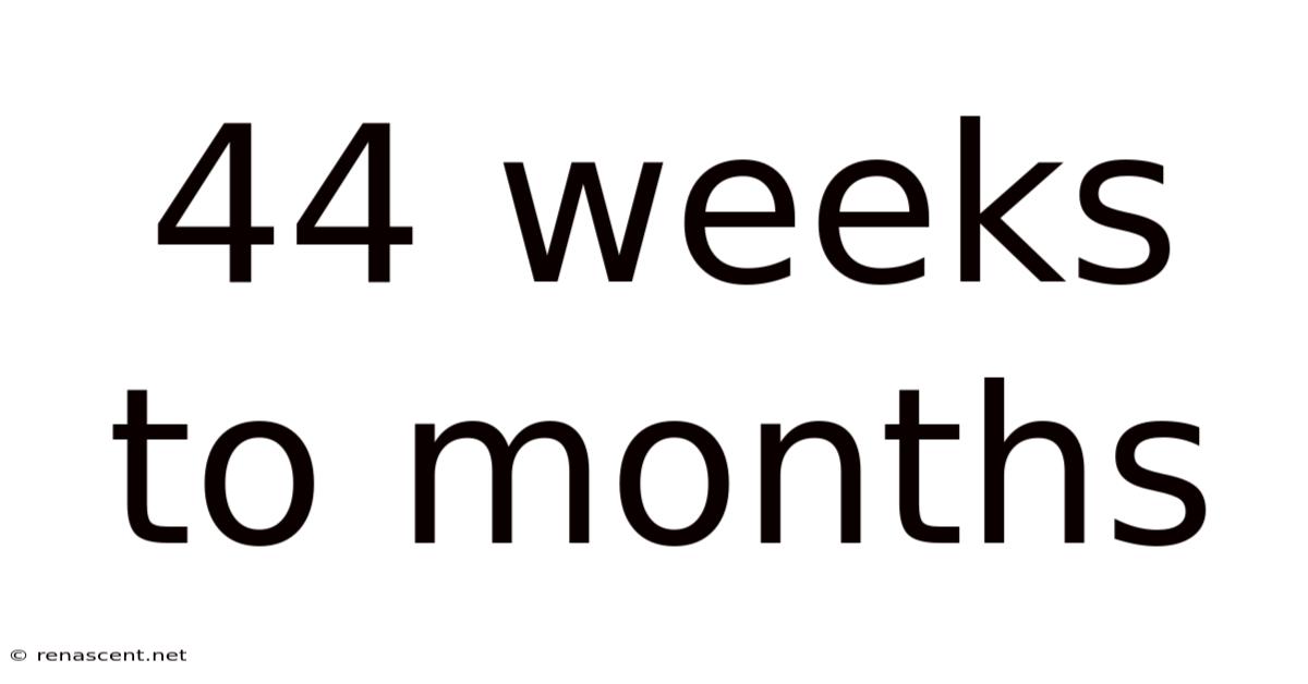 44 Weeks To Months