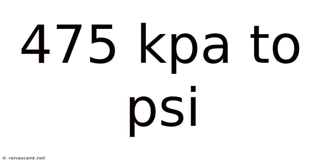 475 Kpa To Psi