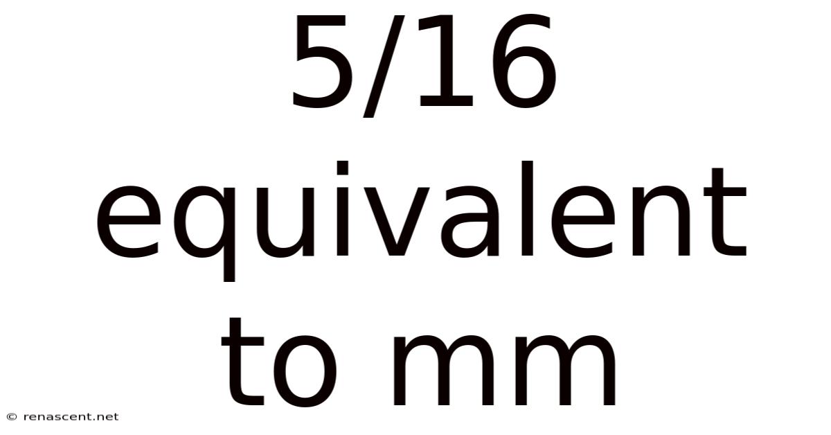 5/16 Equivalent To Mm