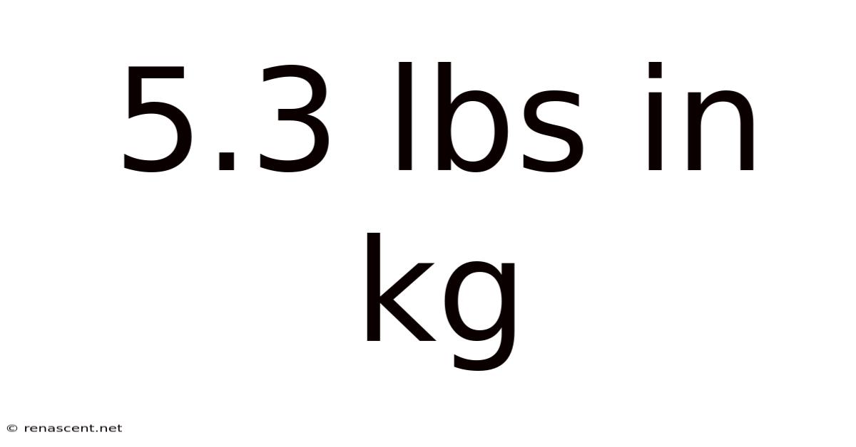 5.3 Lbs In Kg