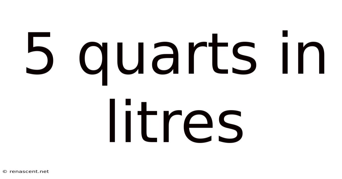 5 Quarts In Litres