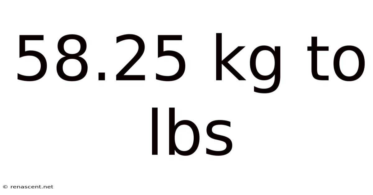 58.25 Kg To Lbs