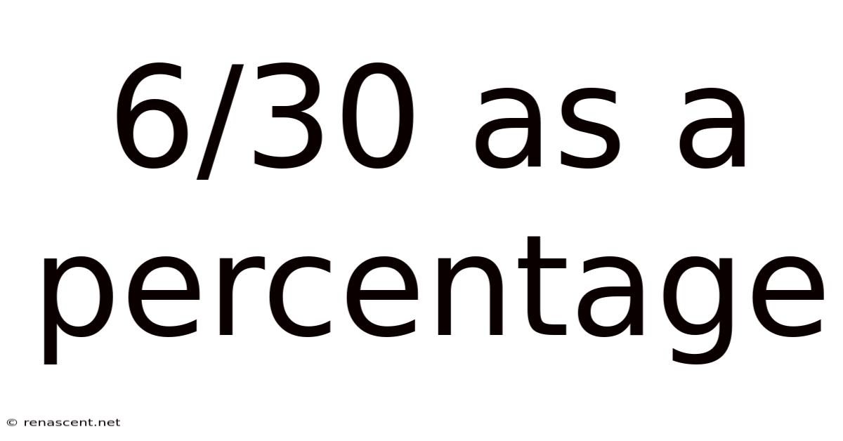 6/30 As A Percentage