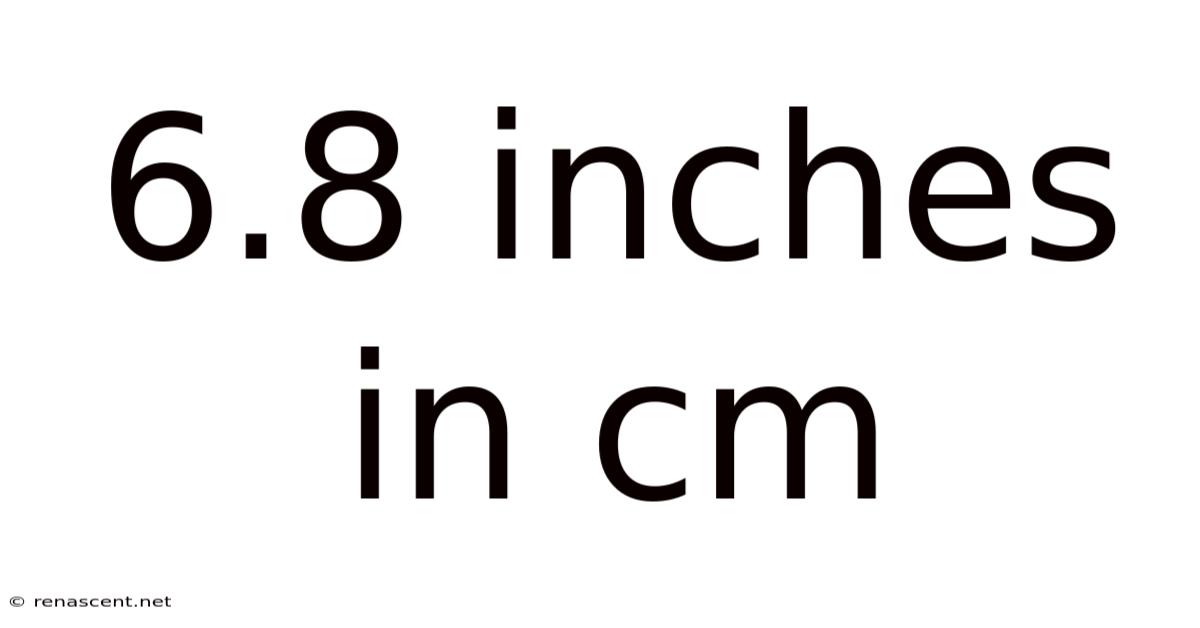 6.8 Inches In Cm