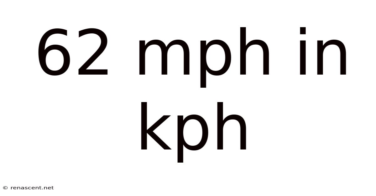 62 Mph In Kph