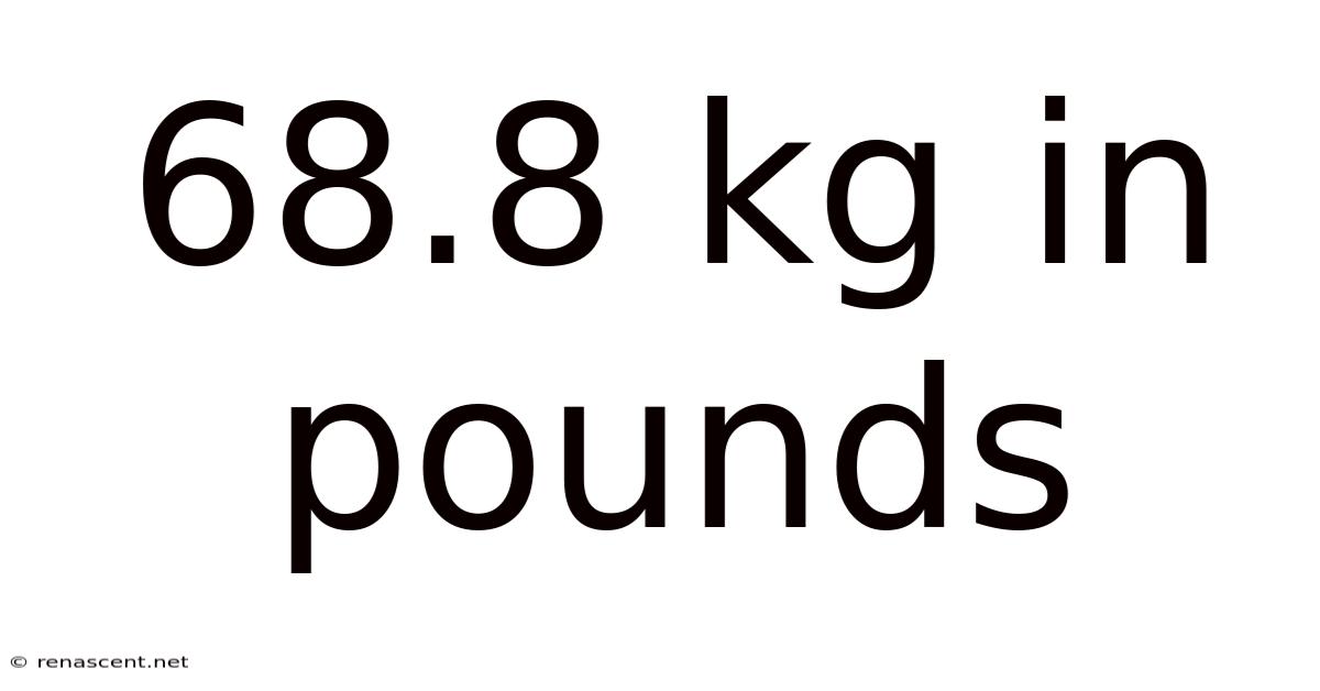 68.8 Kg In Pounds