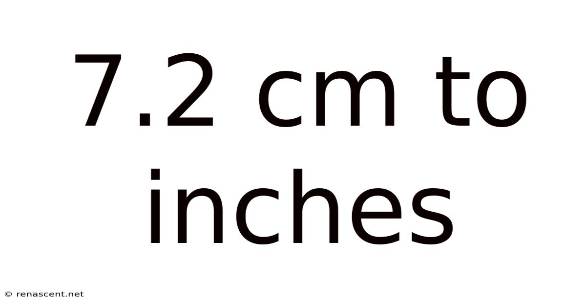 7.2 Cm To Inches