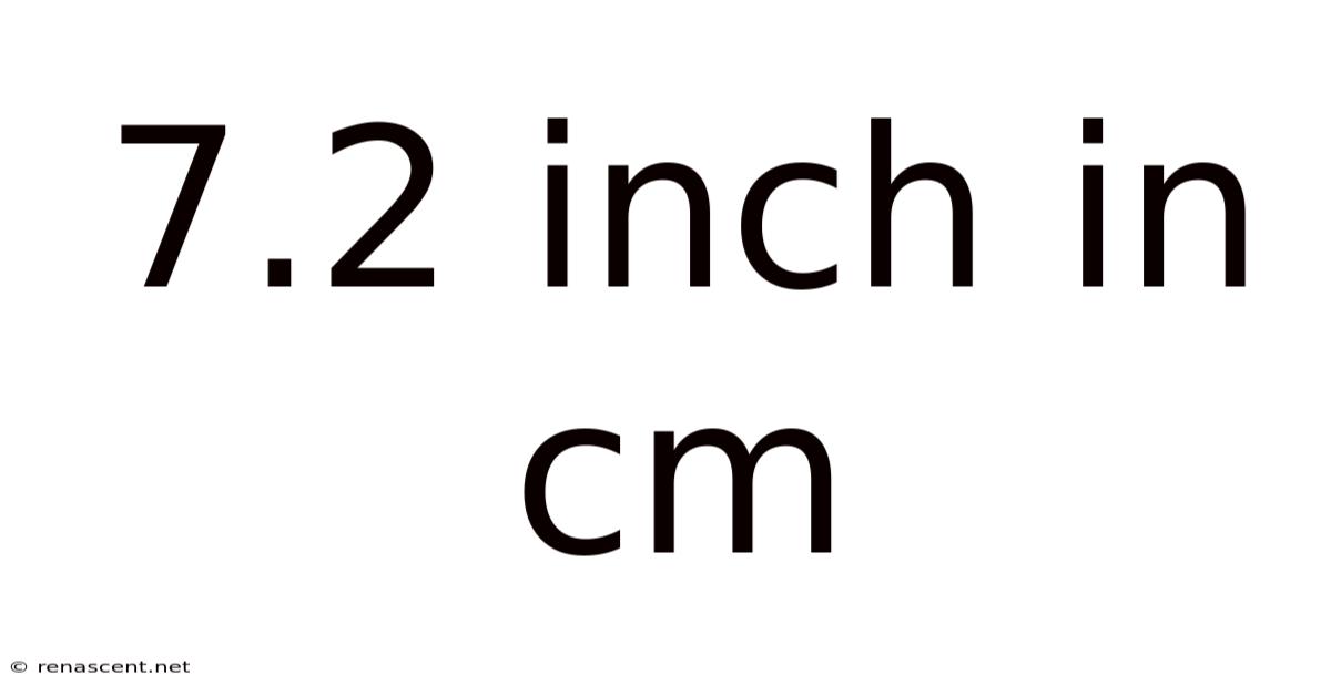7.2 Inch In Cm