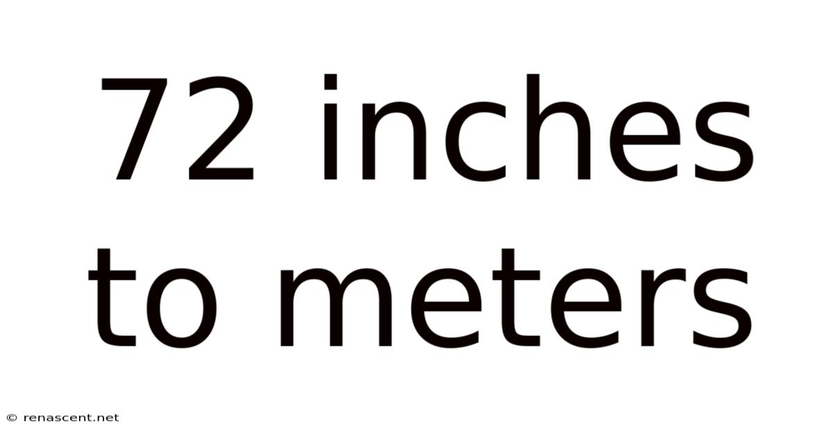 72 Inches To Meters