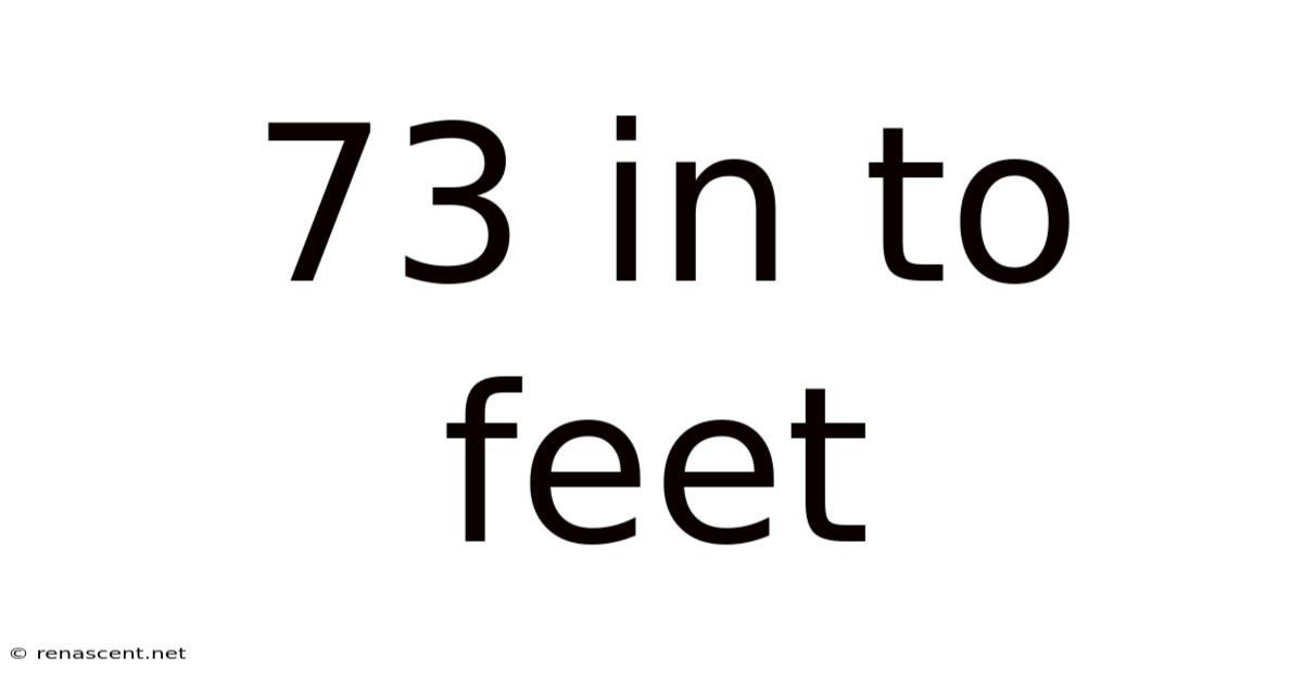73 In To Feet