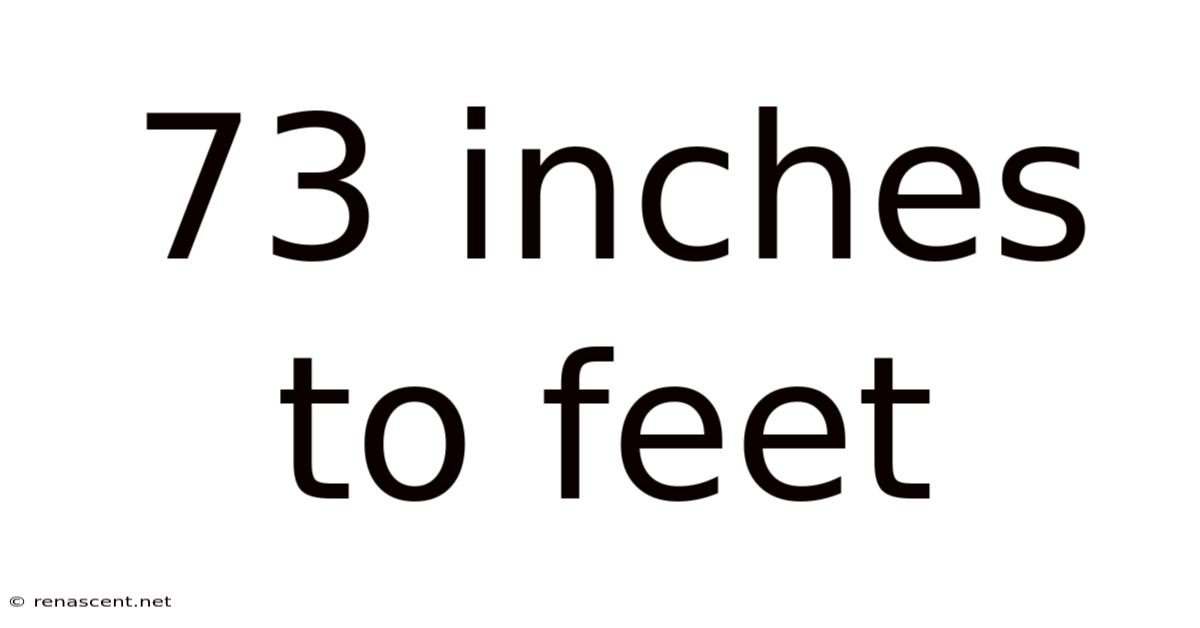 73 Inches To Feet