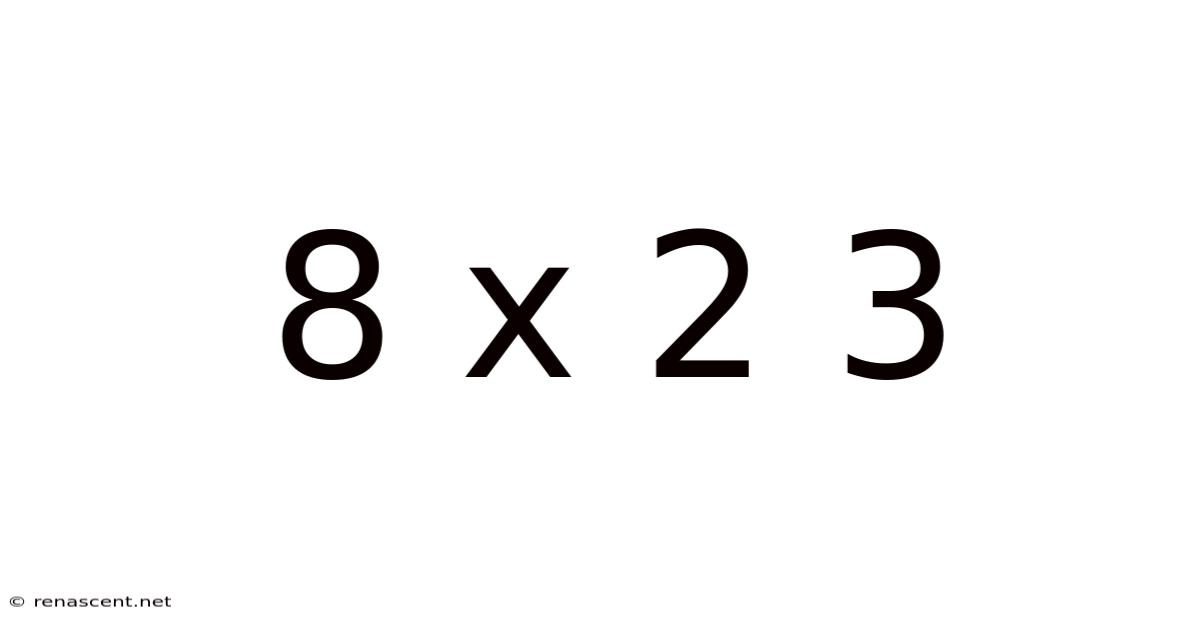 8 X 2 3