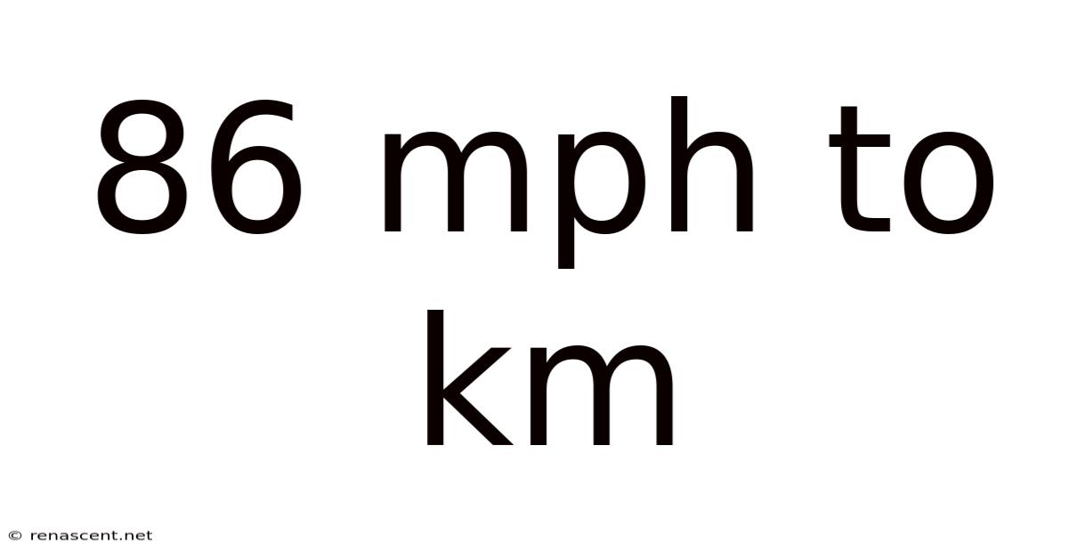 86 Mph To Km