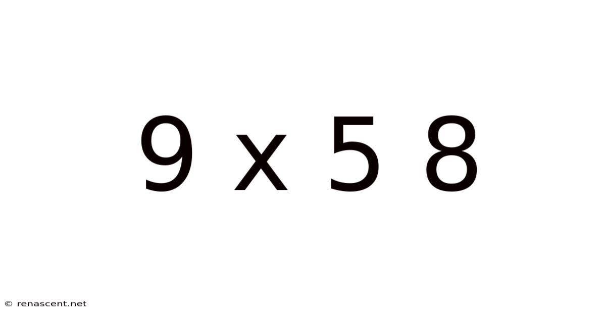 9 X 5 8