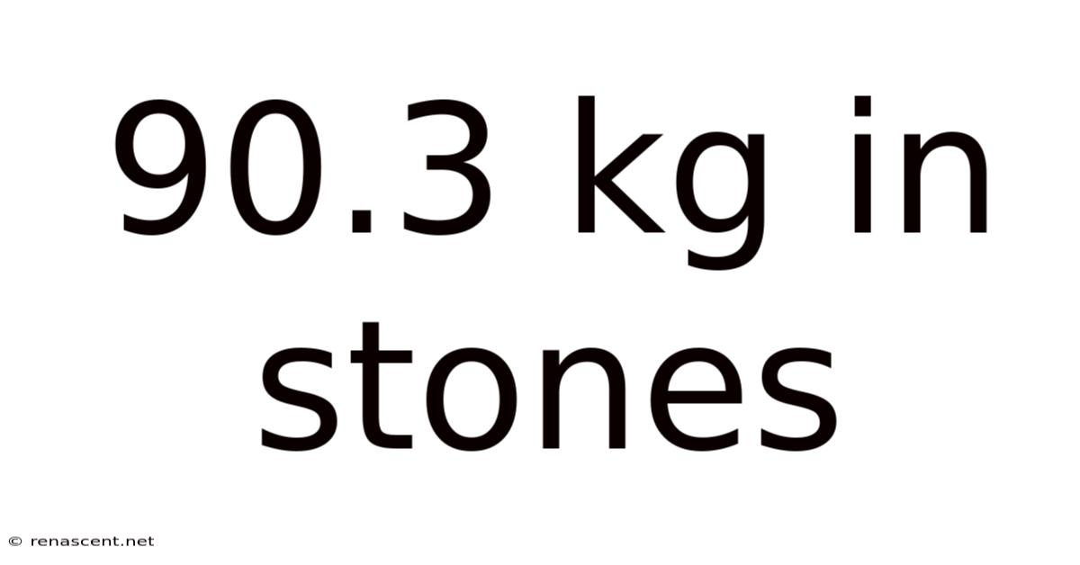 90.3 Kg In Stones