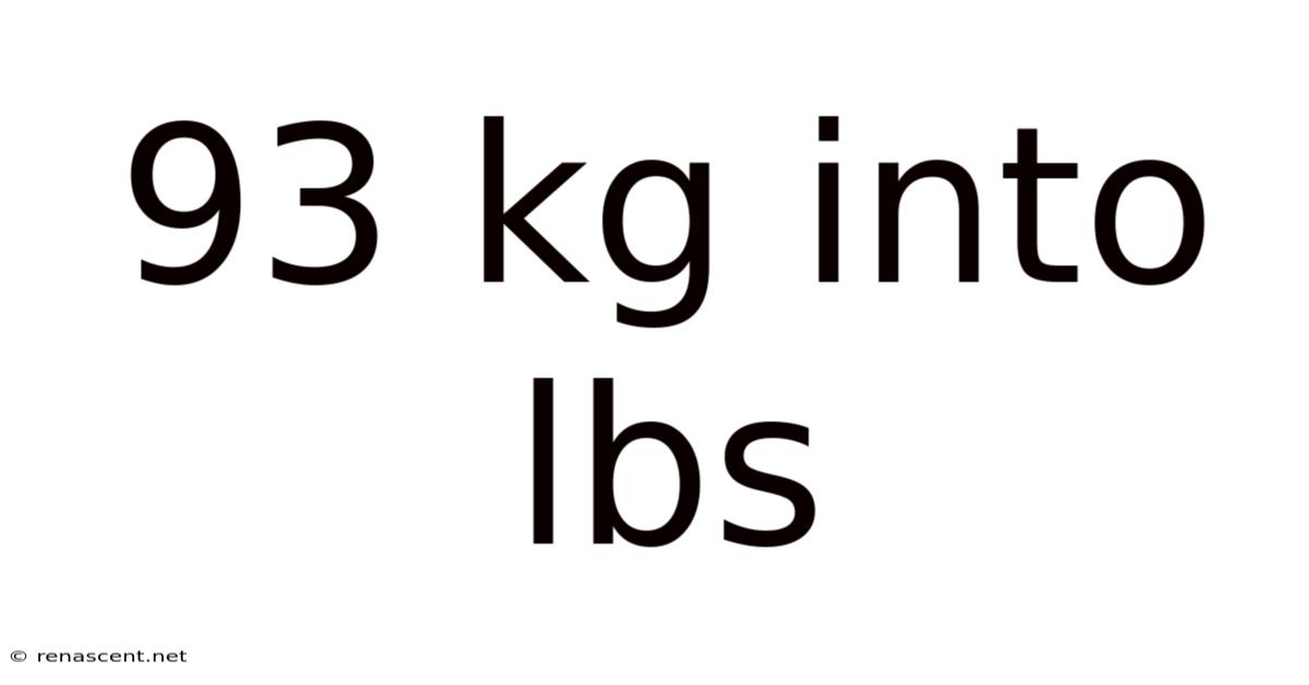 93 Kg Into Lbs