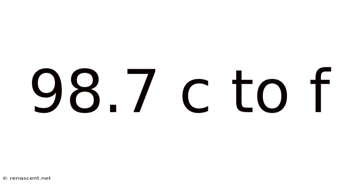 98.7 C To F