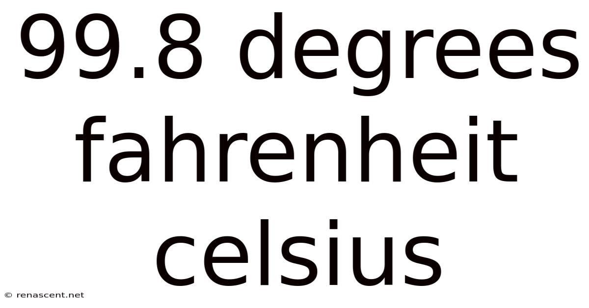 99.8 Degrees Fahrenheit Celsius