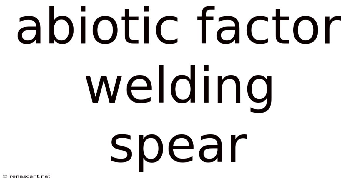 Abiotic Factor Welding Spear