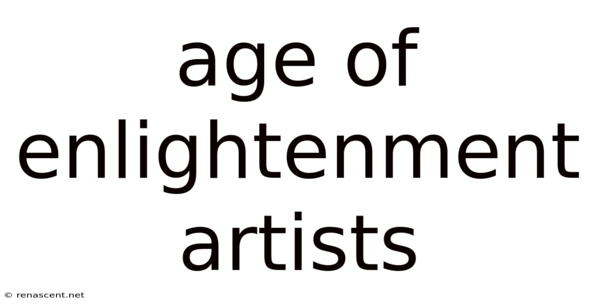 Age Of Enlightenment Artists