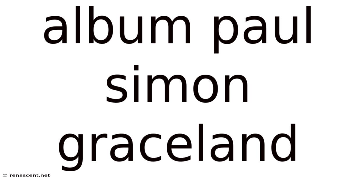 Album Paul Simon Graceland