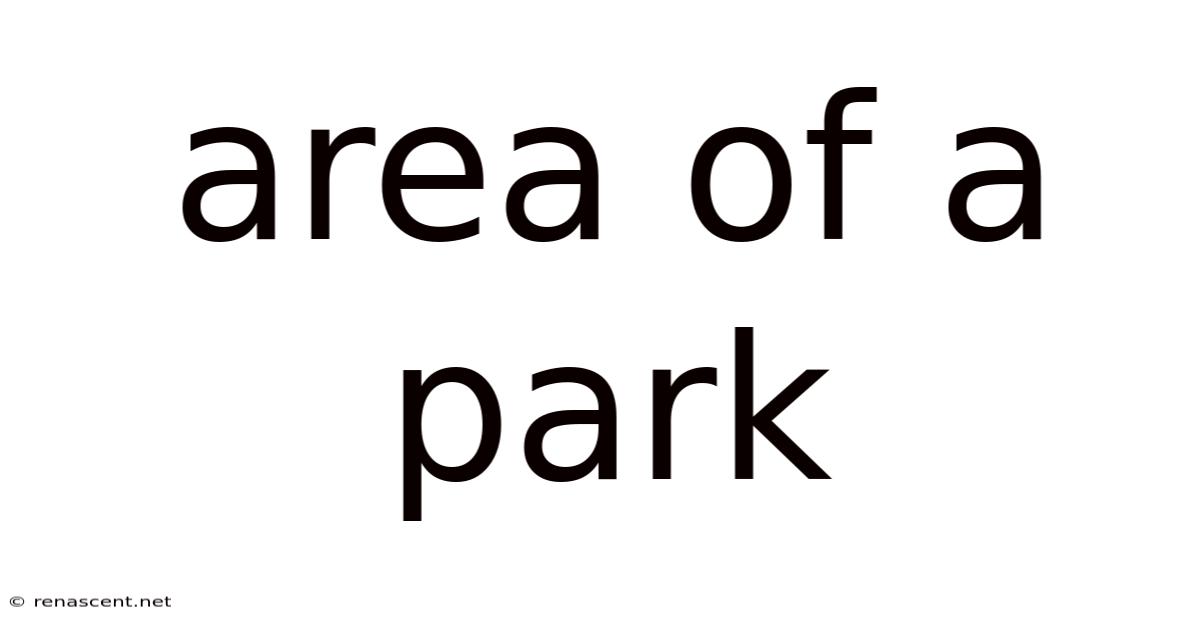 Area Of A Park