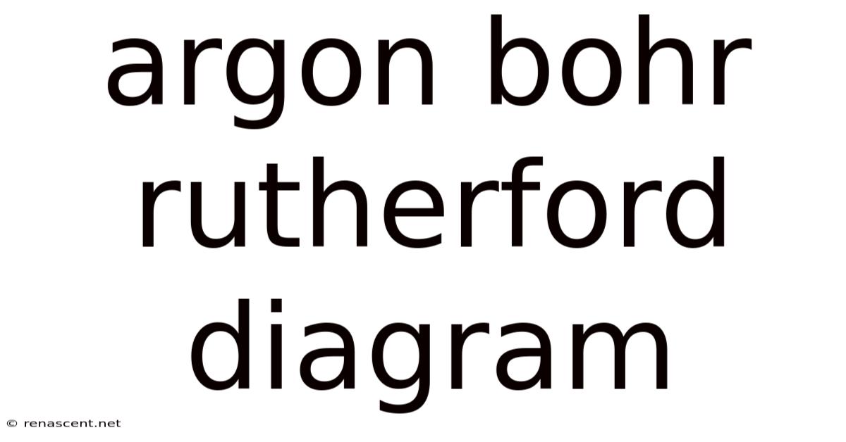 Argon Bohr Rutherford Diagram