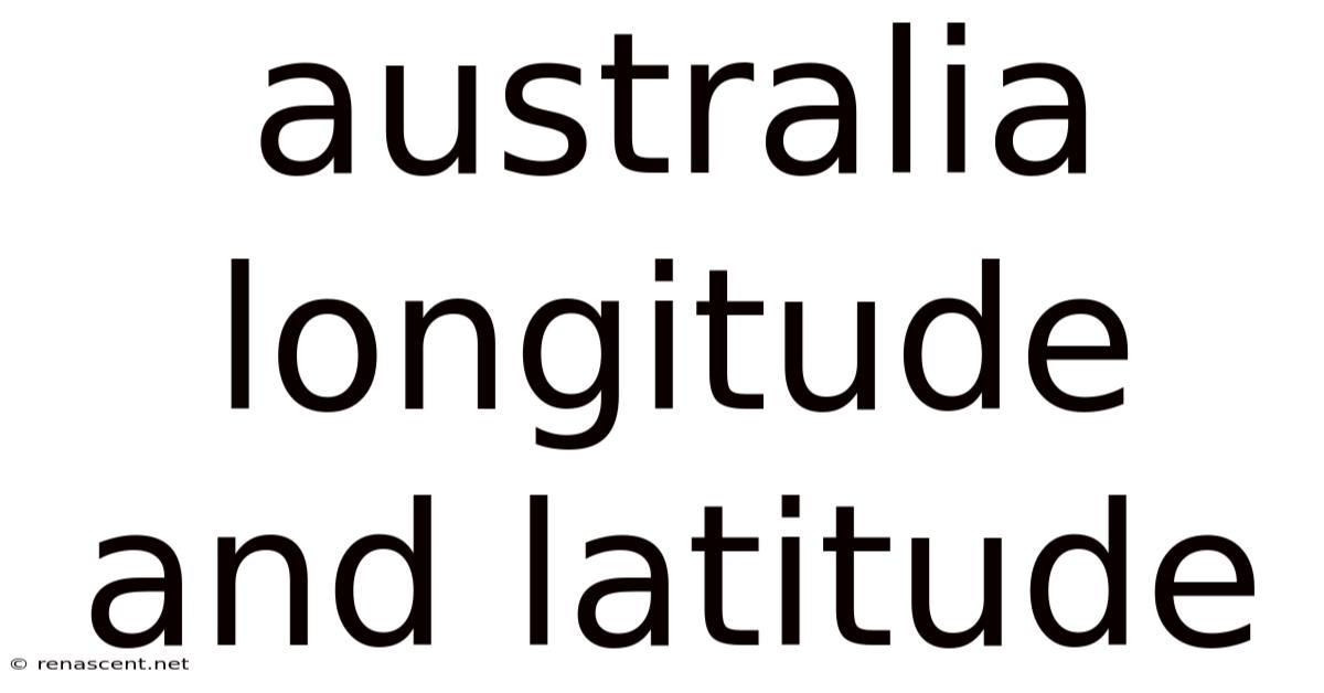 Australia Longitude And Latitude
