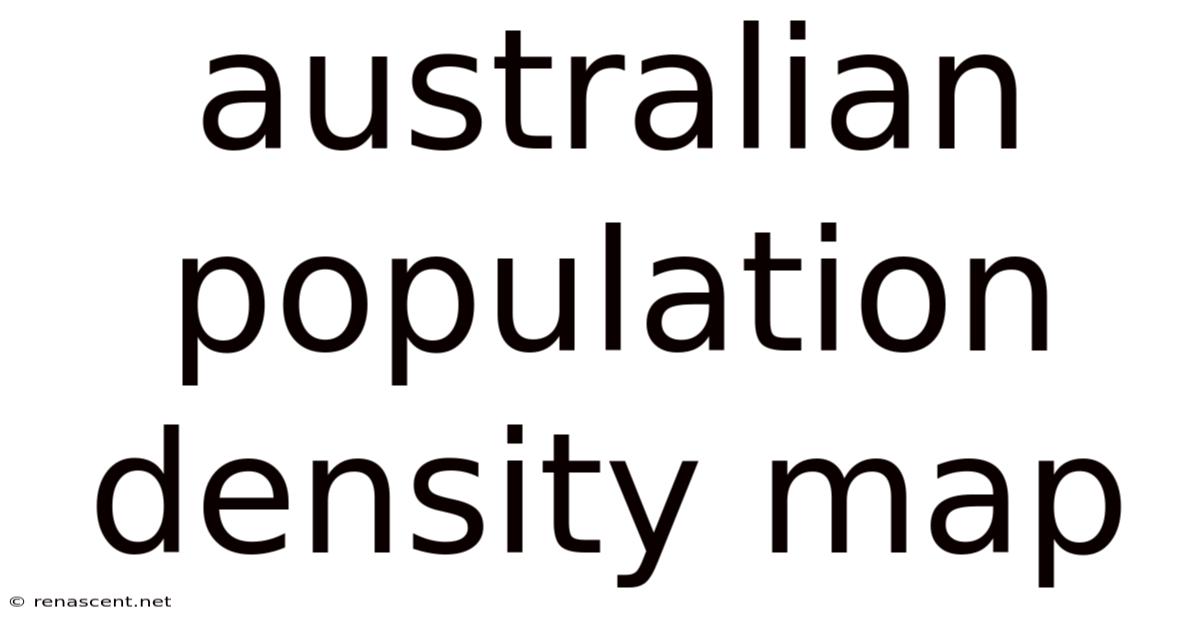 Australian Population Density Map