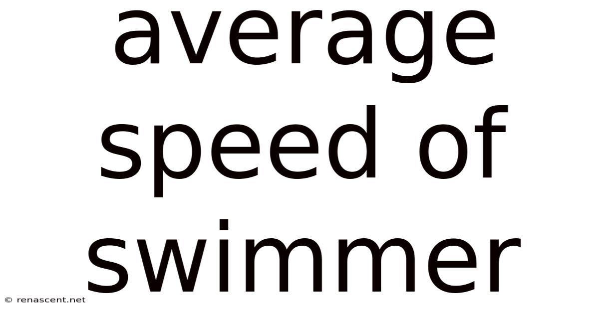 Average Speed Of Swimmer