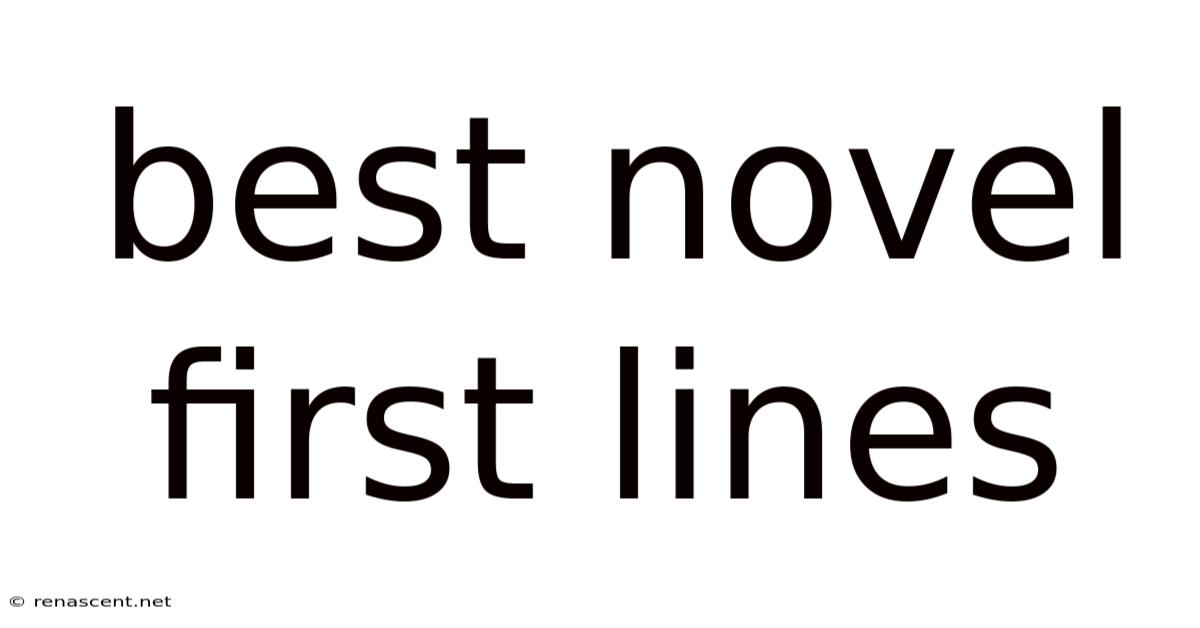 Best Novel First Lines