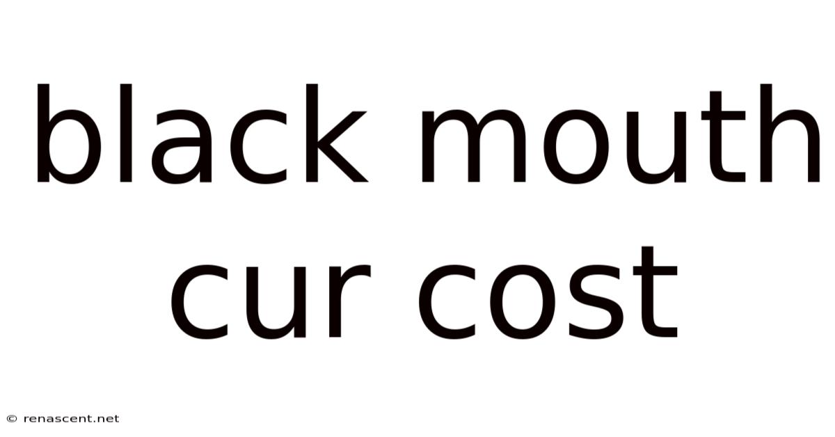 Black Mouth Cur Cost