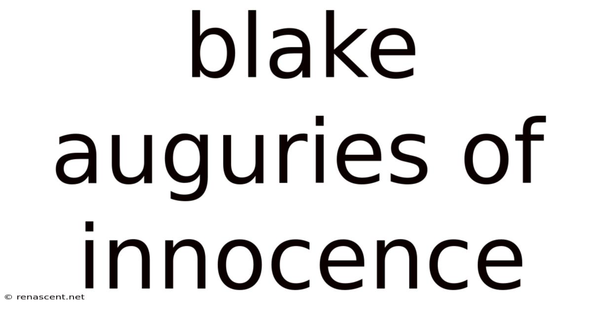 Blake Auguries Of Innocence