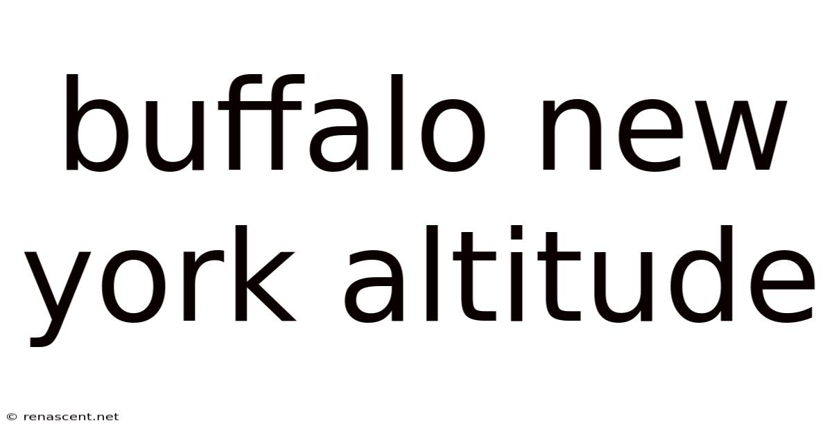 Buffalo New York Altitude
