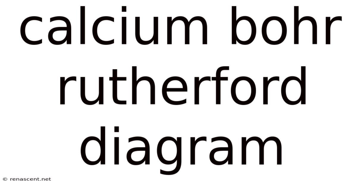 Calcium Bohr Rutherford Diagram